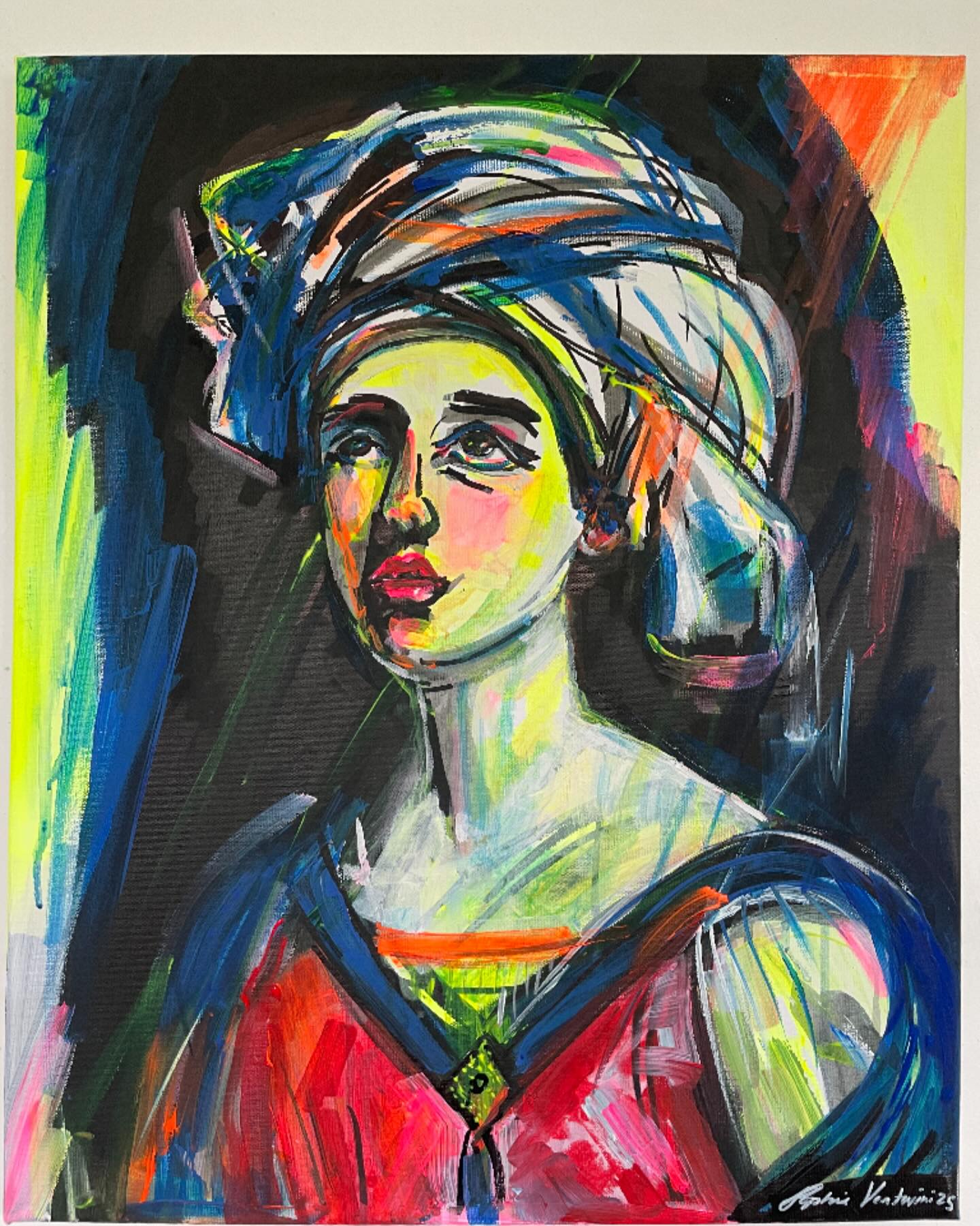I’m excited to share my latest portrait, where vibrant colors and bold brushwork...
