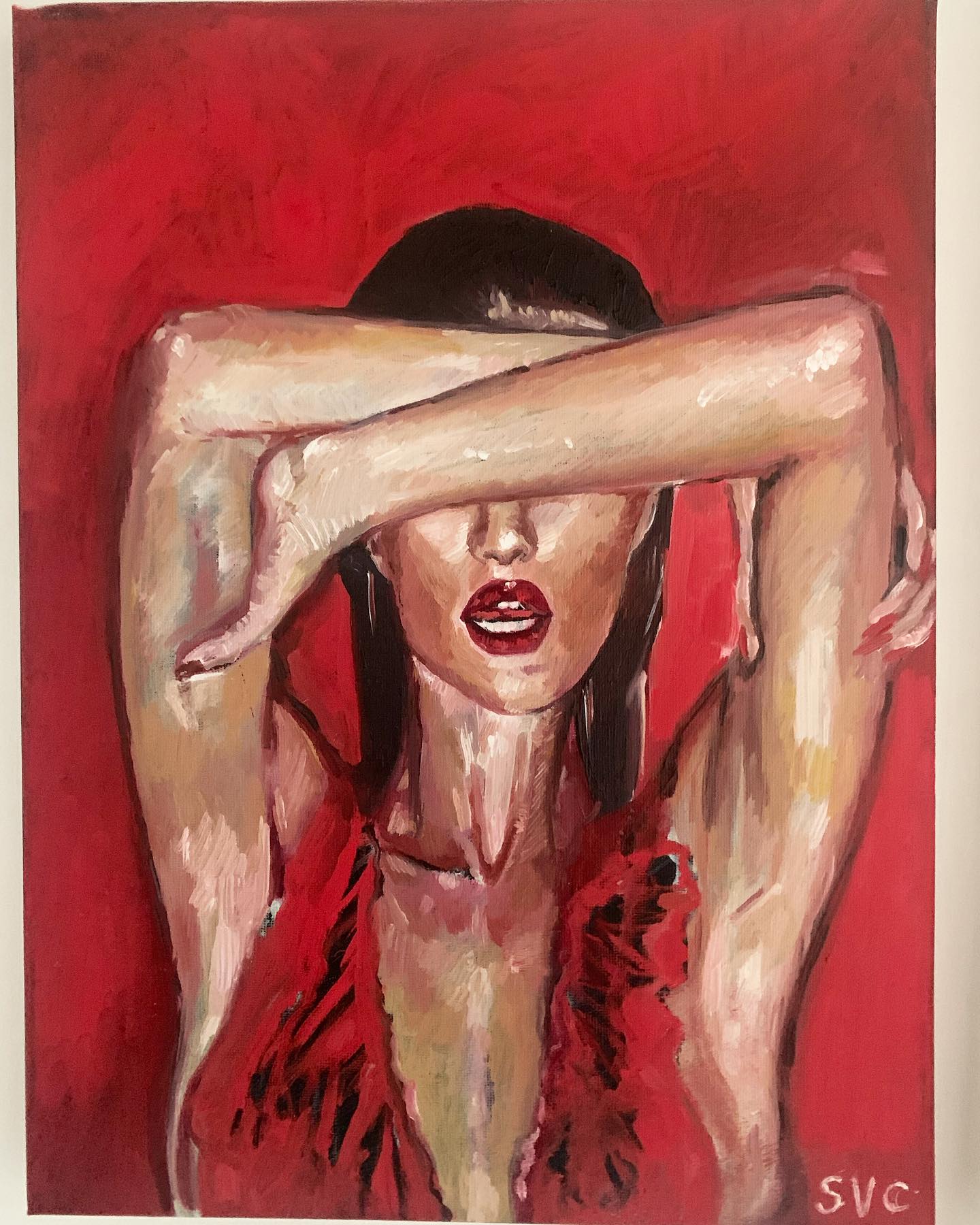 This sexy and gorgeous small oil painting could be yours check out link in bio f...
