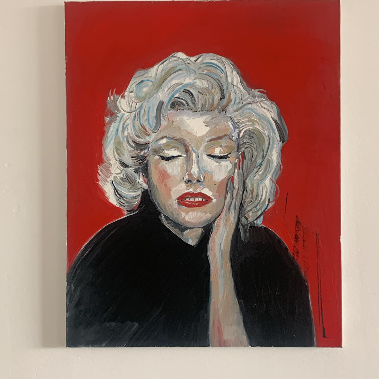Any self respecting cool girl needs a Marilyn painting 🖼️ Oil on canvas availabl...