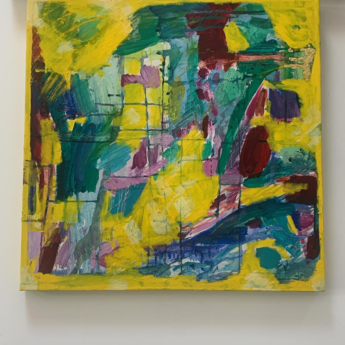 Bright and beautiful medium sized square original abstract for sale ! Dm me for...