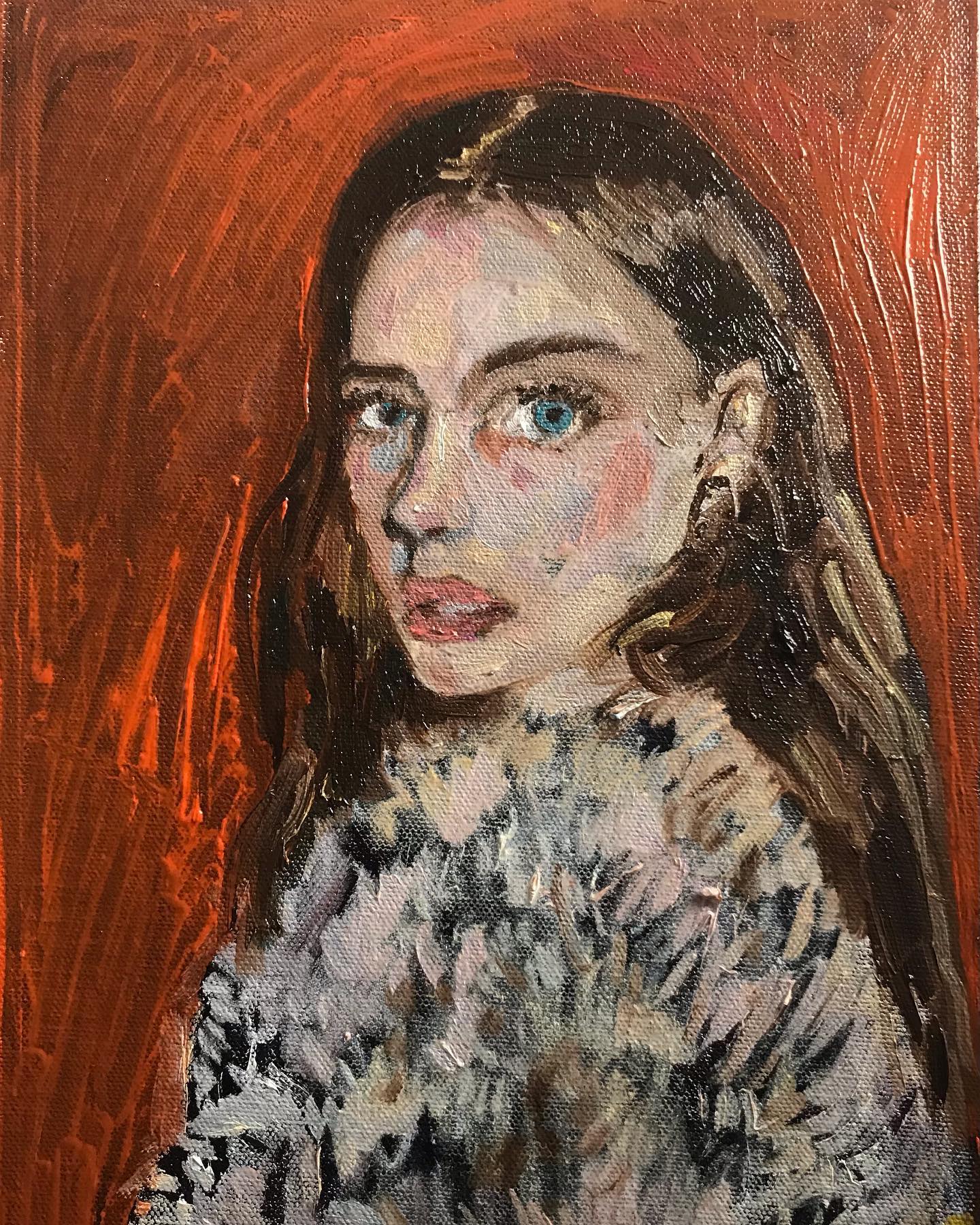 New portrait oil on canvas, thanks for following and have a lovely day X