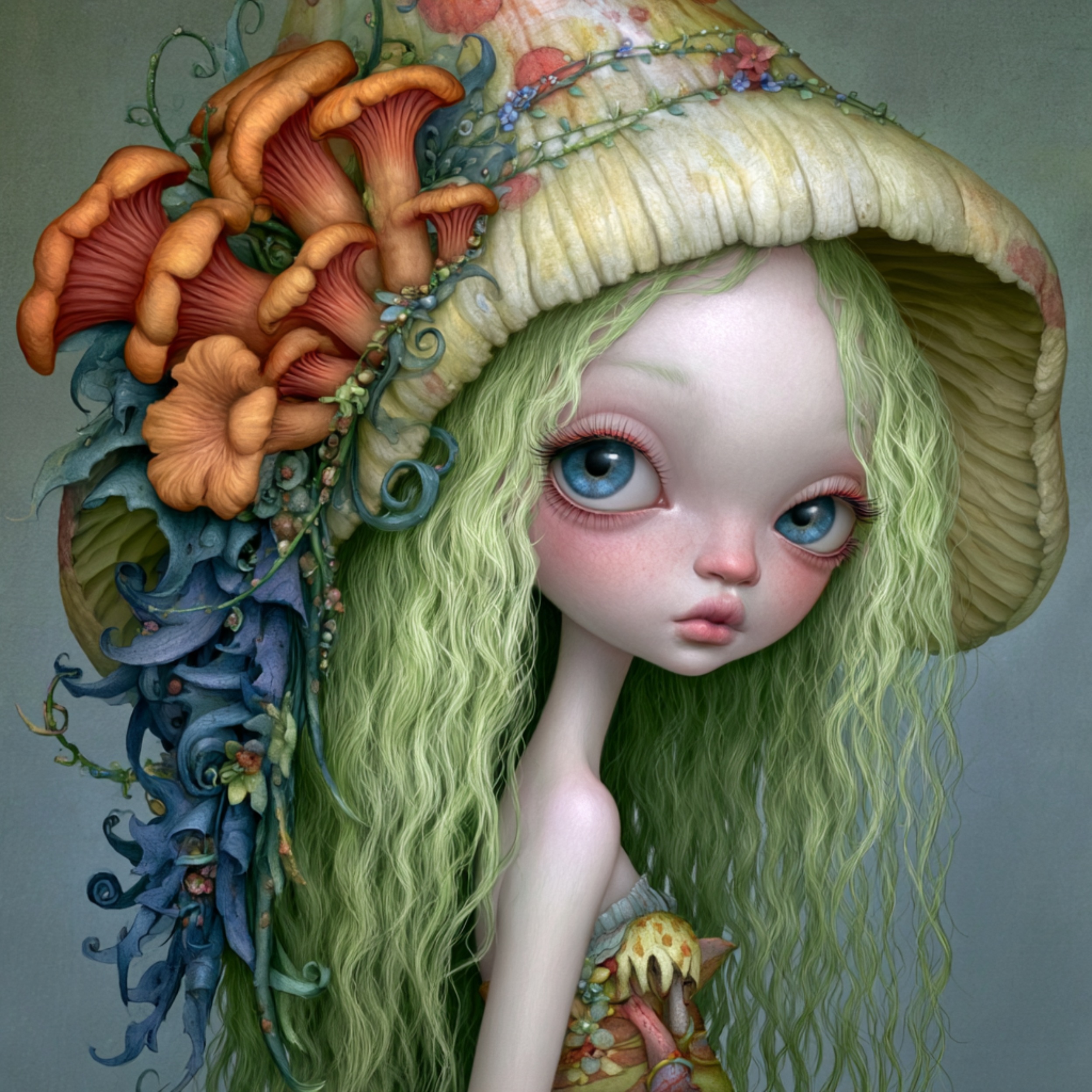 Visit our digital art store on ETSY to view the other Mushroom Girls in this col...