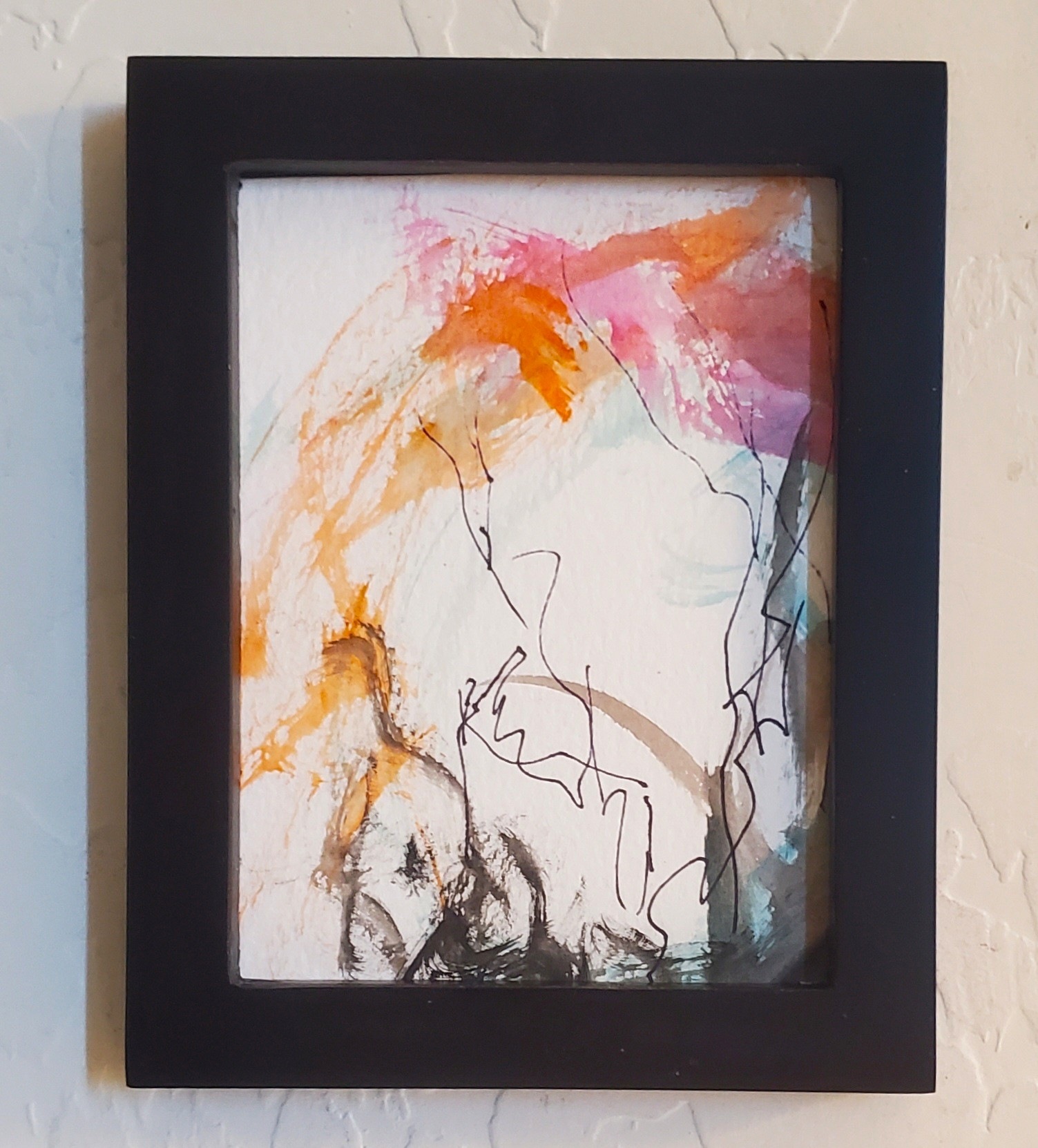 Summer is a small watercolor, 3 by 4 inches, exploring the energy found in color...