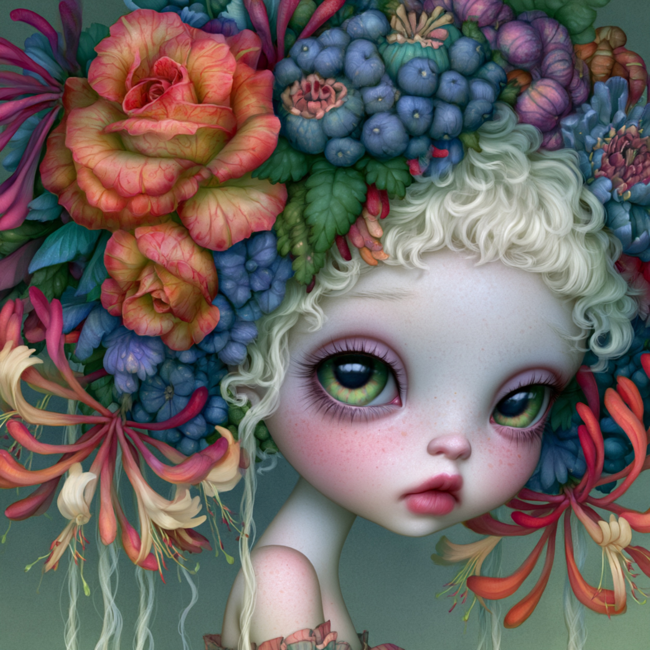 Visit our digital artwork store on ETSY to see the other Birth Flower Girls in t...