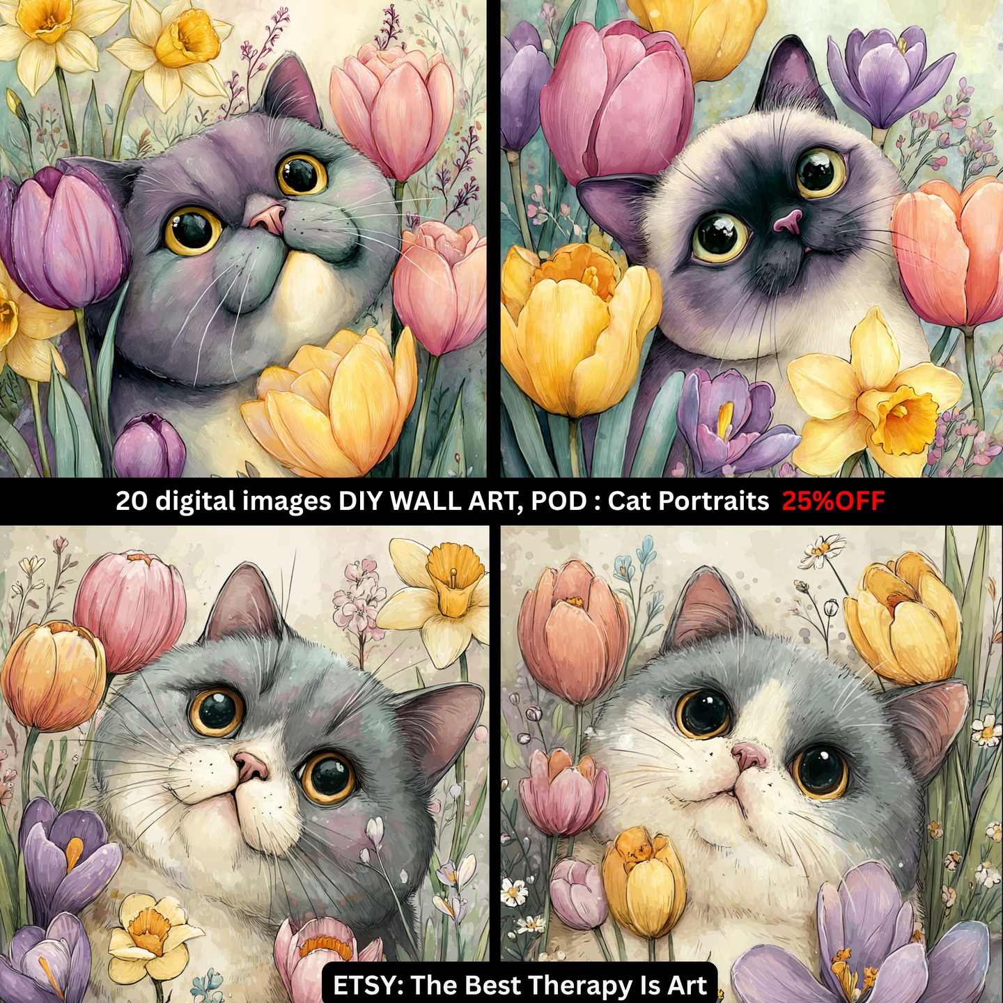 To go to this artwork in my ETSY store: The Best Therapy Is Art: pop the link be...