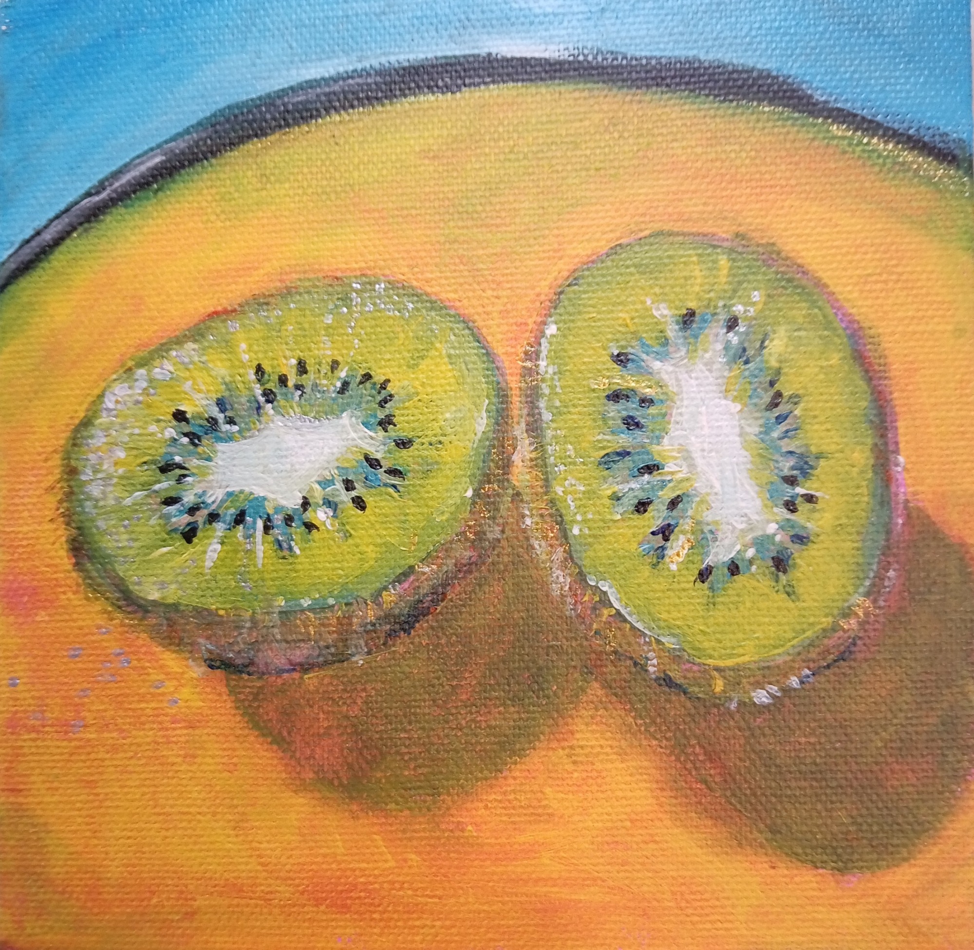 Kiwi fruit on plate