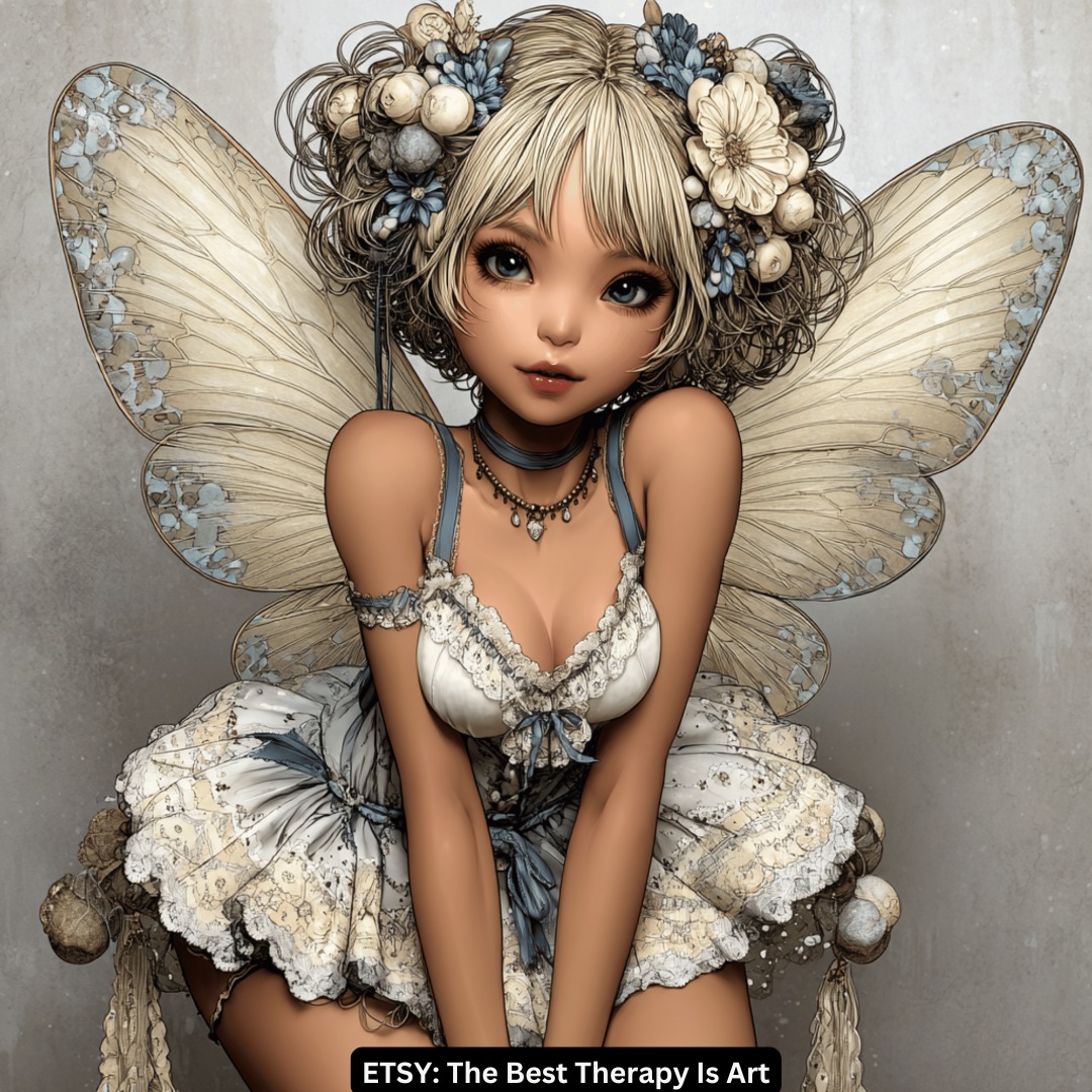 24 Fairy Portraits. To go to this artwork in my ETSY store: The Best Therapy Is...