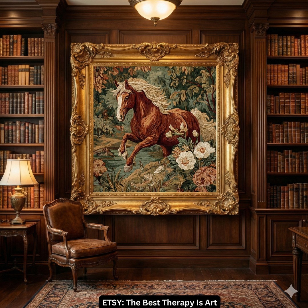 #HorseArt
#WoodlandDecor
#CottagecoreStyle
#RusticHomeDecor
#VintageWallArt...