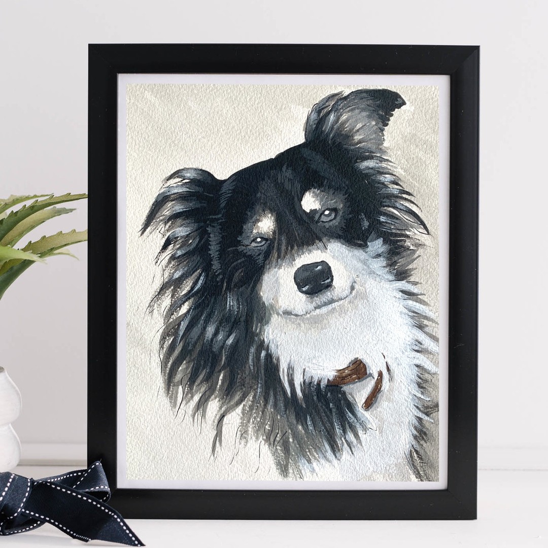 This is Acrylic piece I did of my old dog. She was gorgeous and my pal, although...