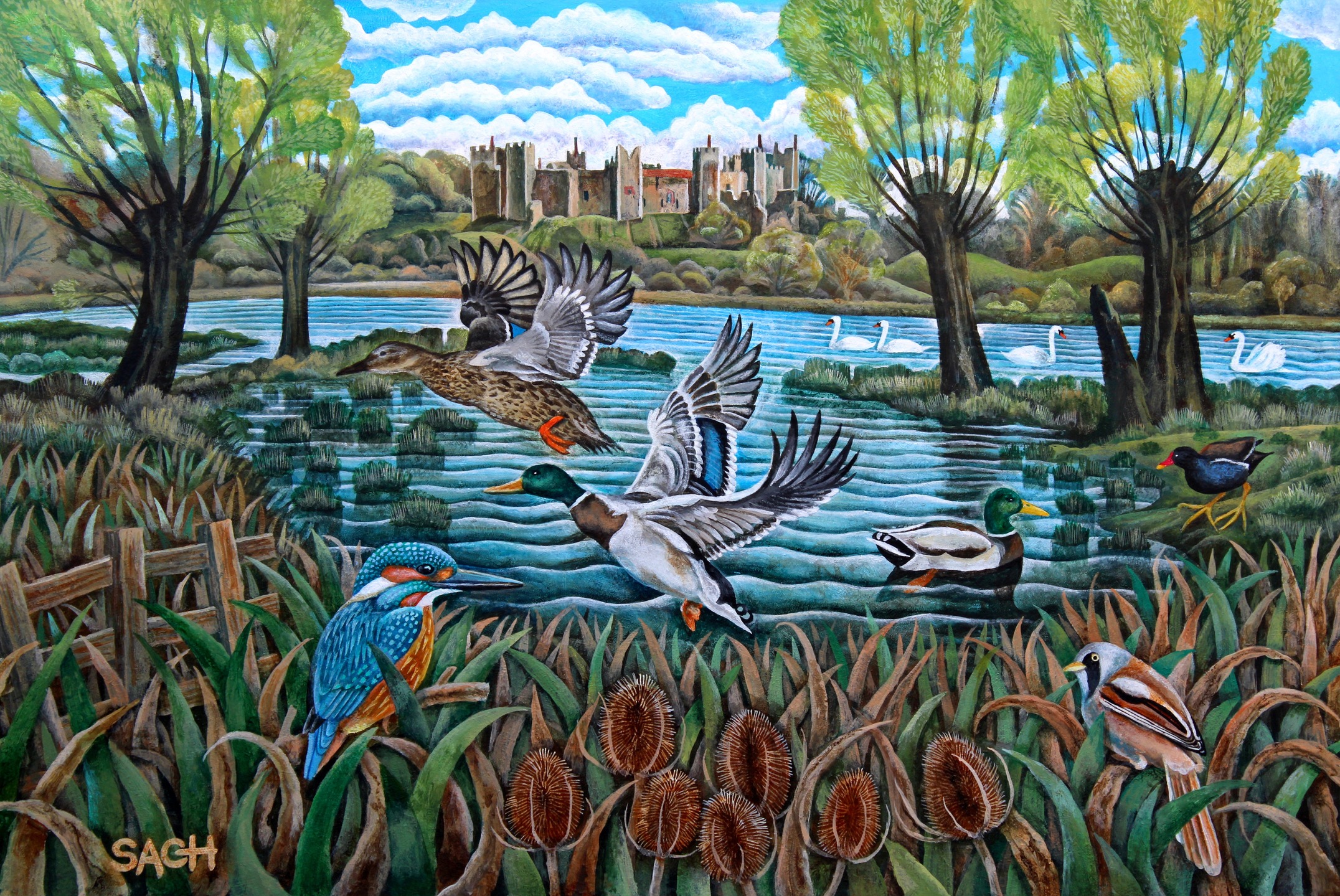Framlingham castle and mere, Suffolk.
Also available A3 size Open Edition £20