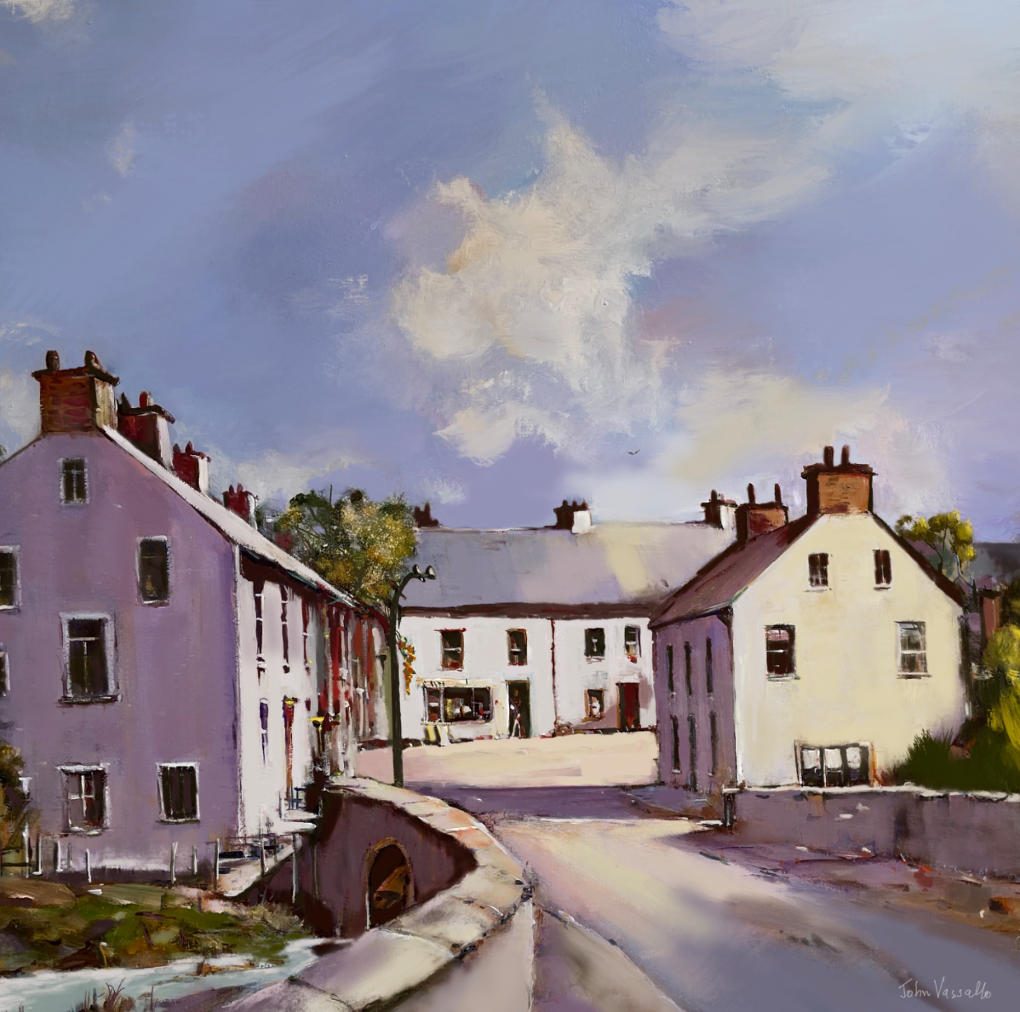 Quiet Village Crossroad