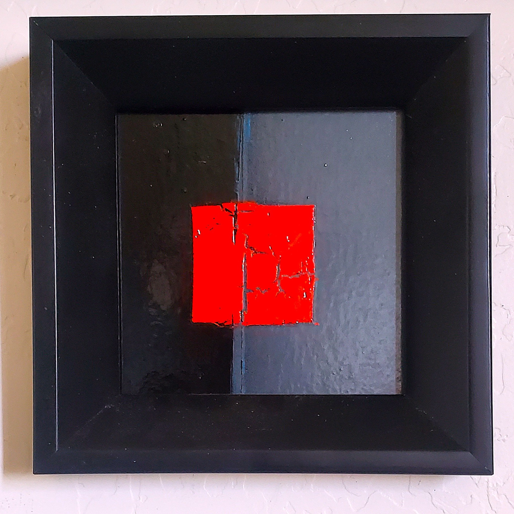 abstract oil 5x5 inches framed 6 3/4 x 6 3/4.
Yesterday I wanted to just get ou...