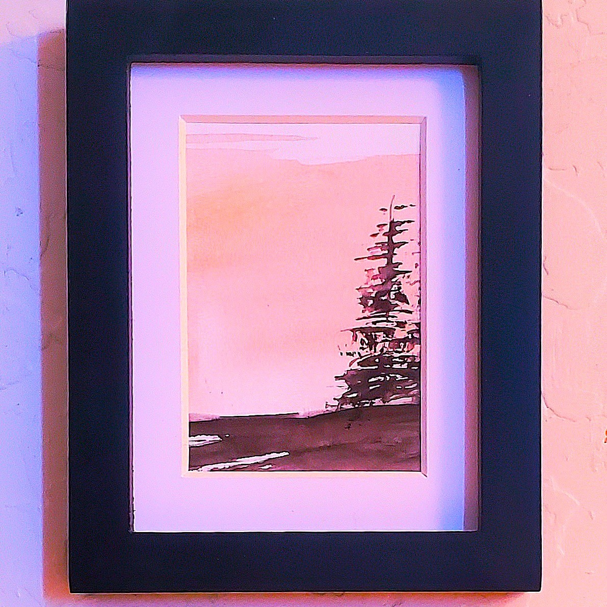 I’m sharing a new watercolor titled Early Calm, a compact 2 by 3-inch piece matt...