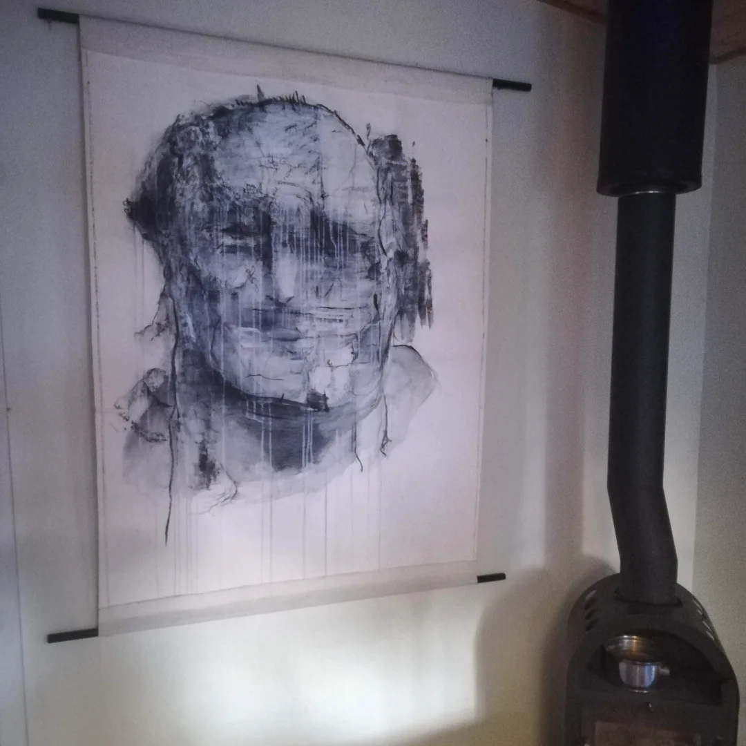 Landscape head from early 1990's. I think its titled " Like my hands remember yo...