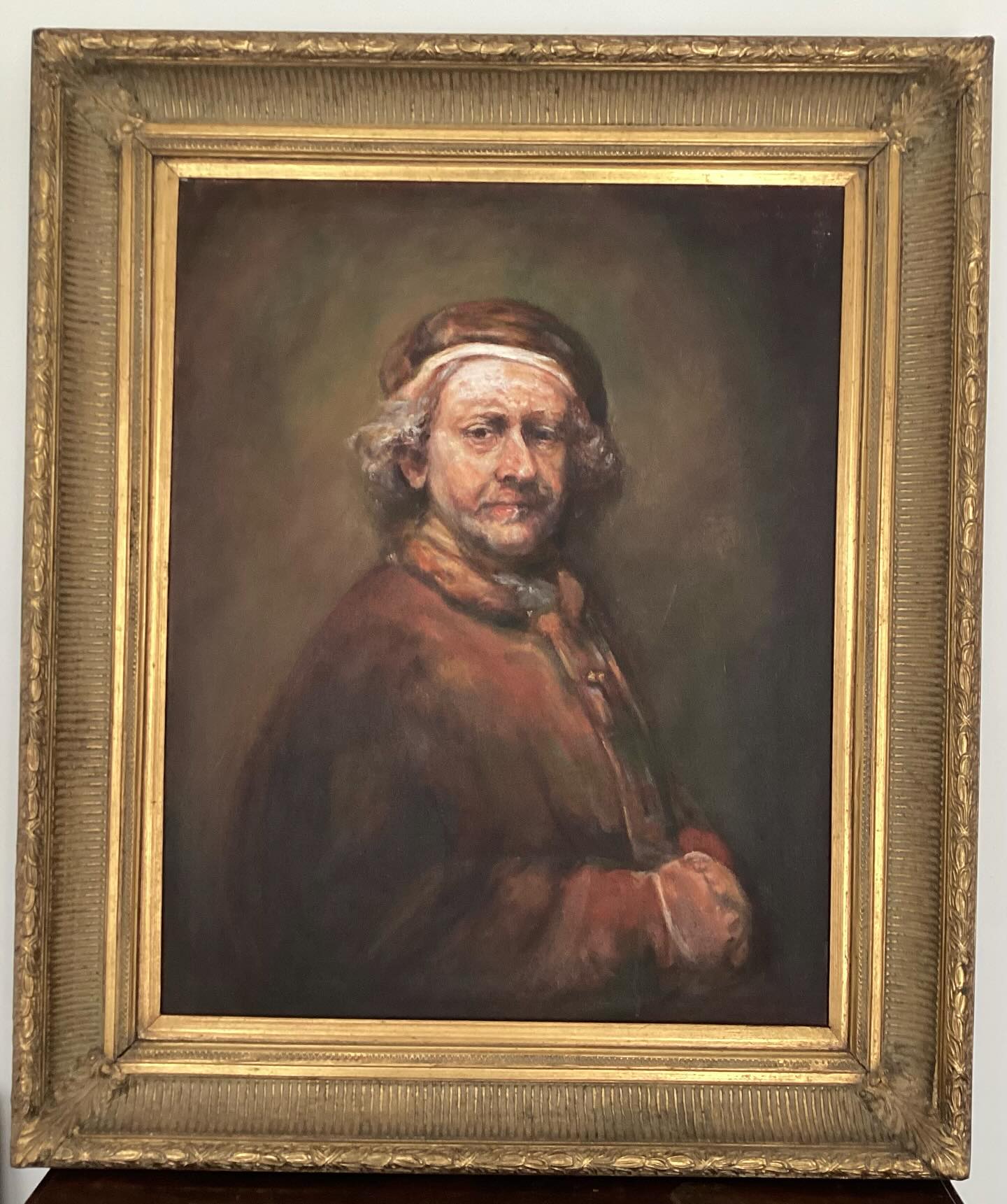Copy of a Rembrandt self-portrait
