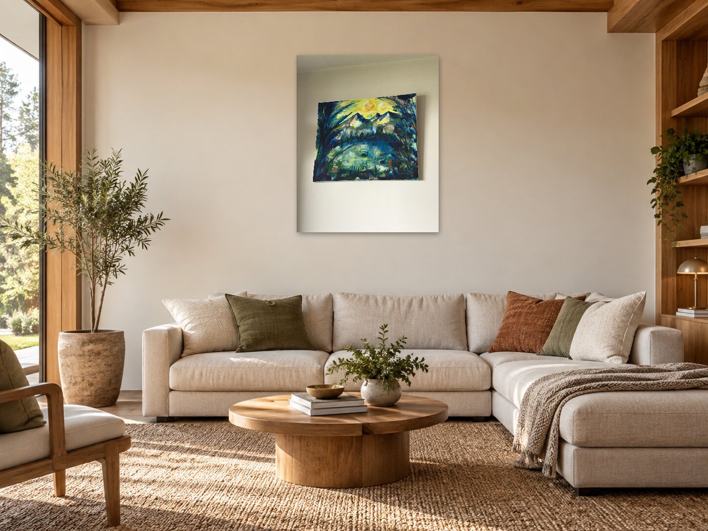 New painting up on the wall it’s acrylic on canvas 40xm x 50 cm