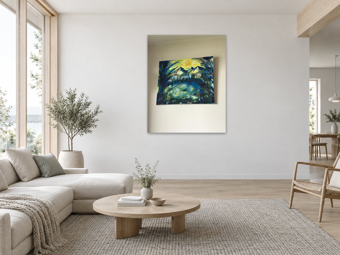 New painting up on the wall it’s acrylic on canvas 40xm x 50 cm