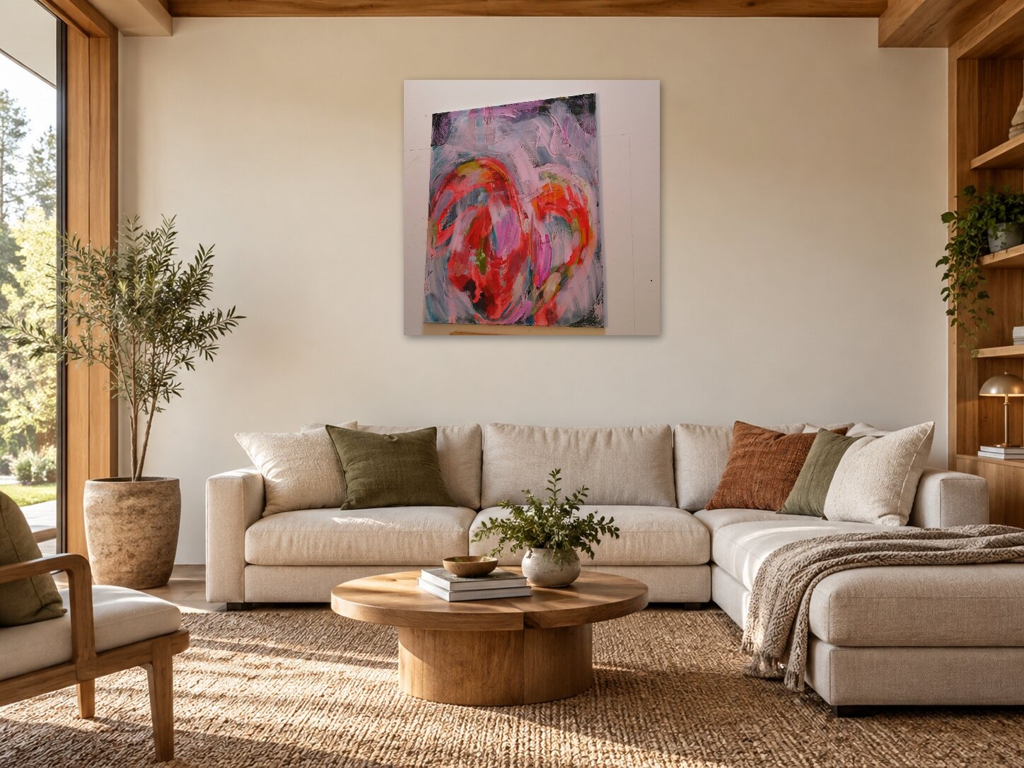 I give you my heart acyclic and oil on canvas for sale
