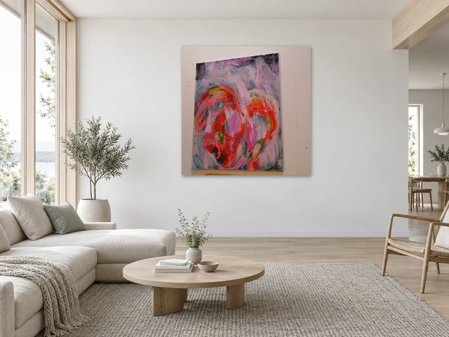 I give you my heart acyclic and oil on canvas for sale