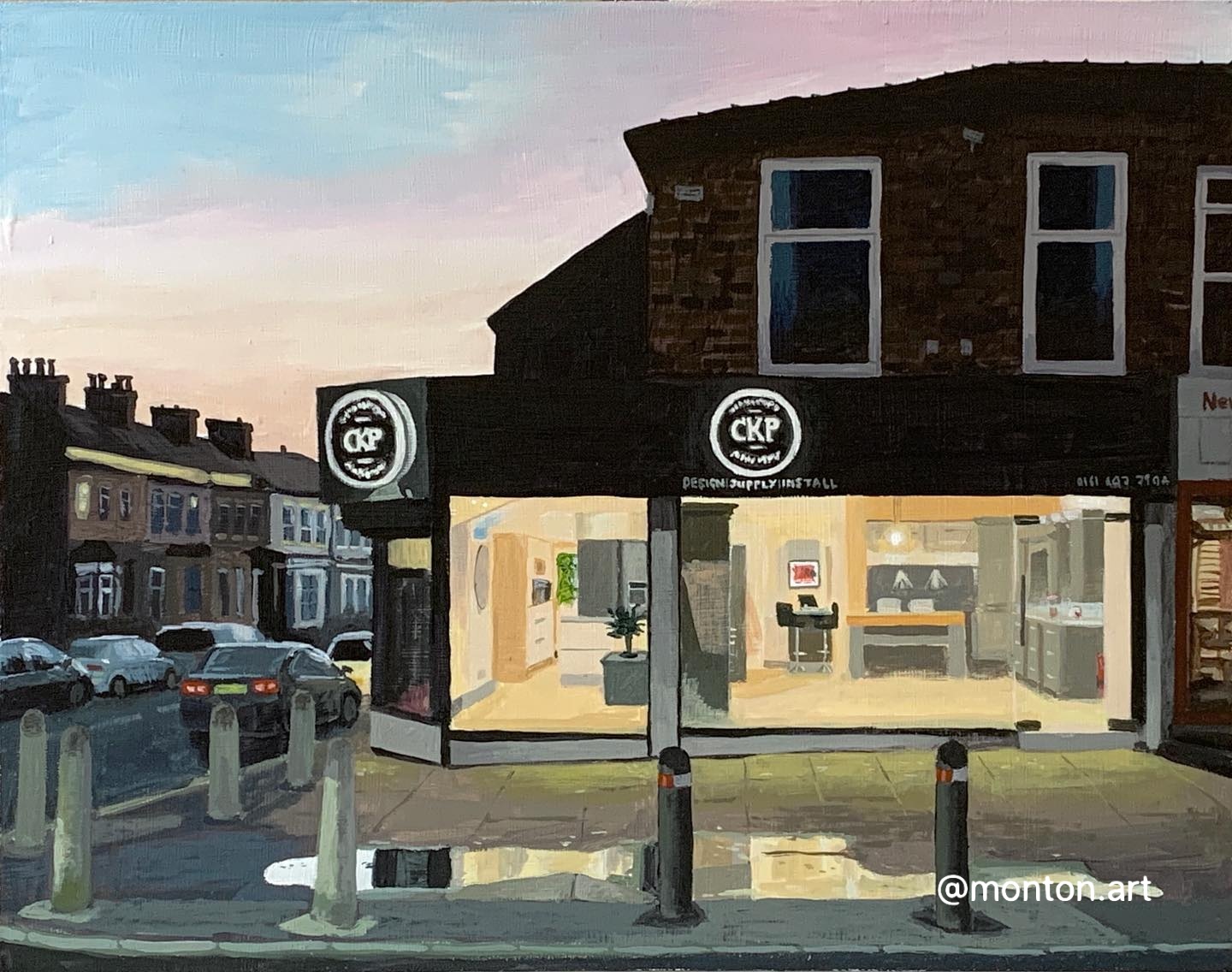 Urban landscape shop fronts