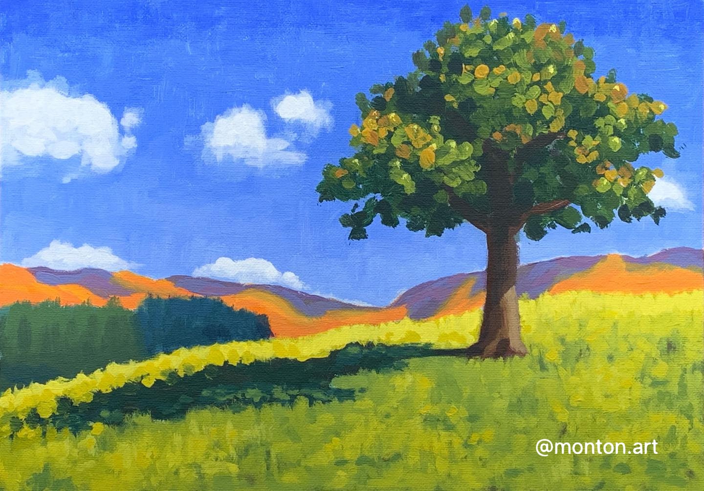 Dovestones #6, the tree. Acrylic on canvas board, 12x8”. Now SOLD 🔴
.
Throwba...
