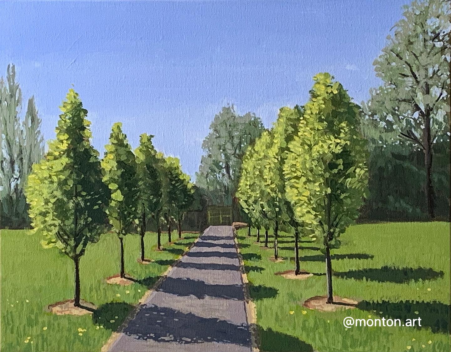 🔴 SOLD. The playground, acrylic on canvas board, 14x11”, available for £85 unfr...