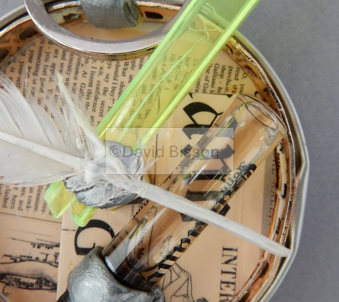 "Feathered Anarchy" digital print of an object assemblage 2016. Unframed print ,...