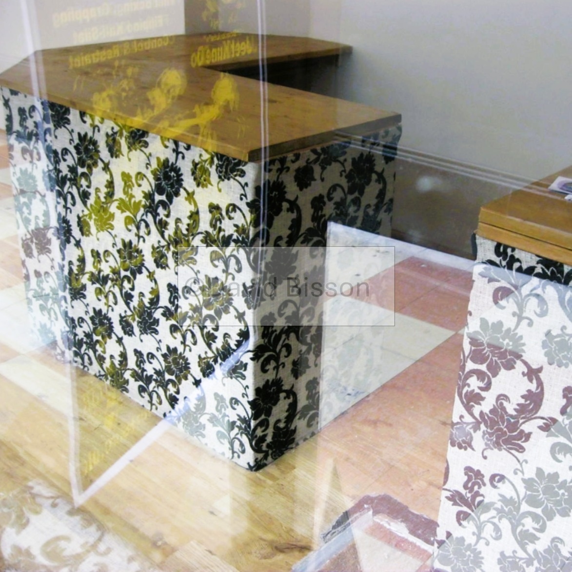 A window display captured whilst walking in Wrexham, UK.  A digital print on art...
