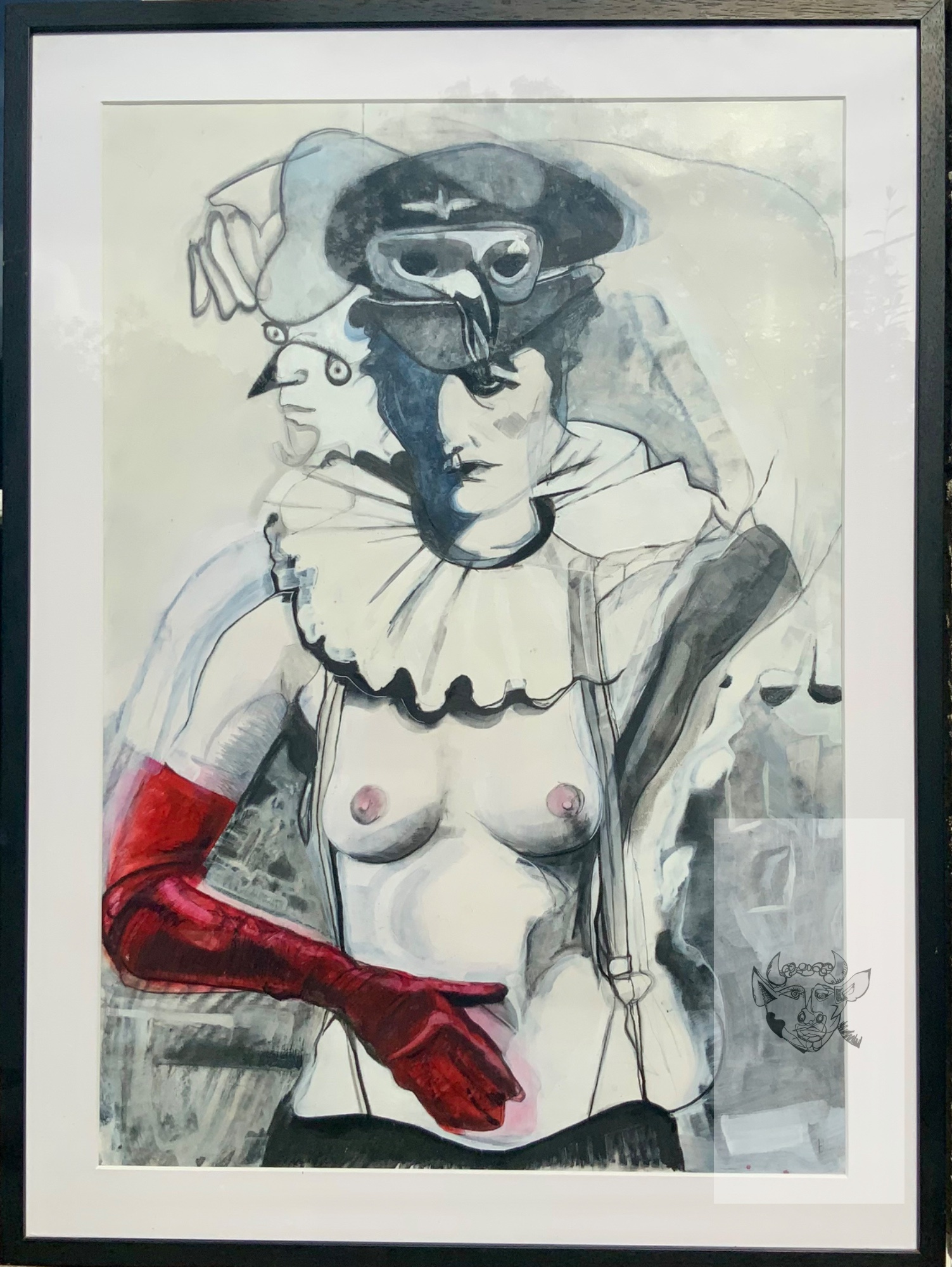 This painting is framed. I can take it out of its frame and roll it up to be sen...