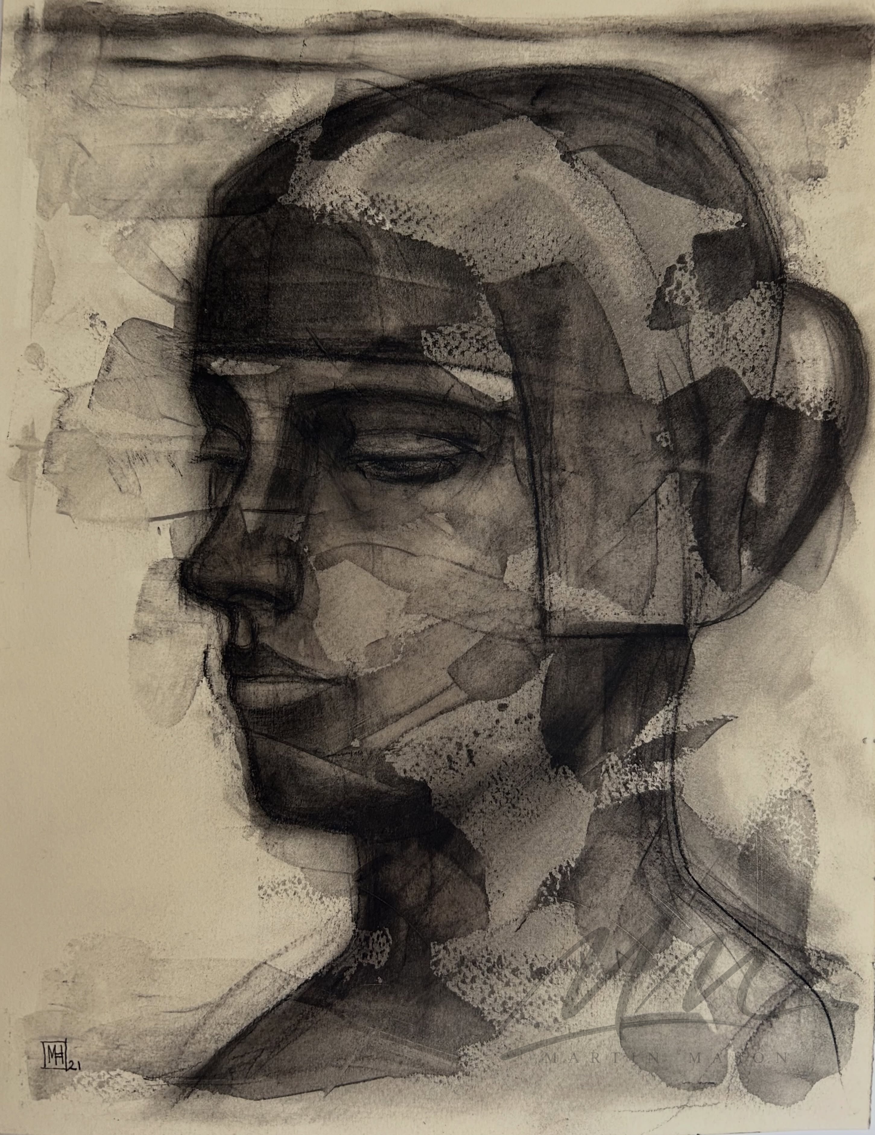 “Mixed Media Portrait Study”
