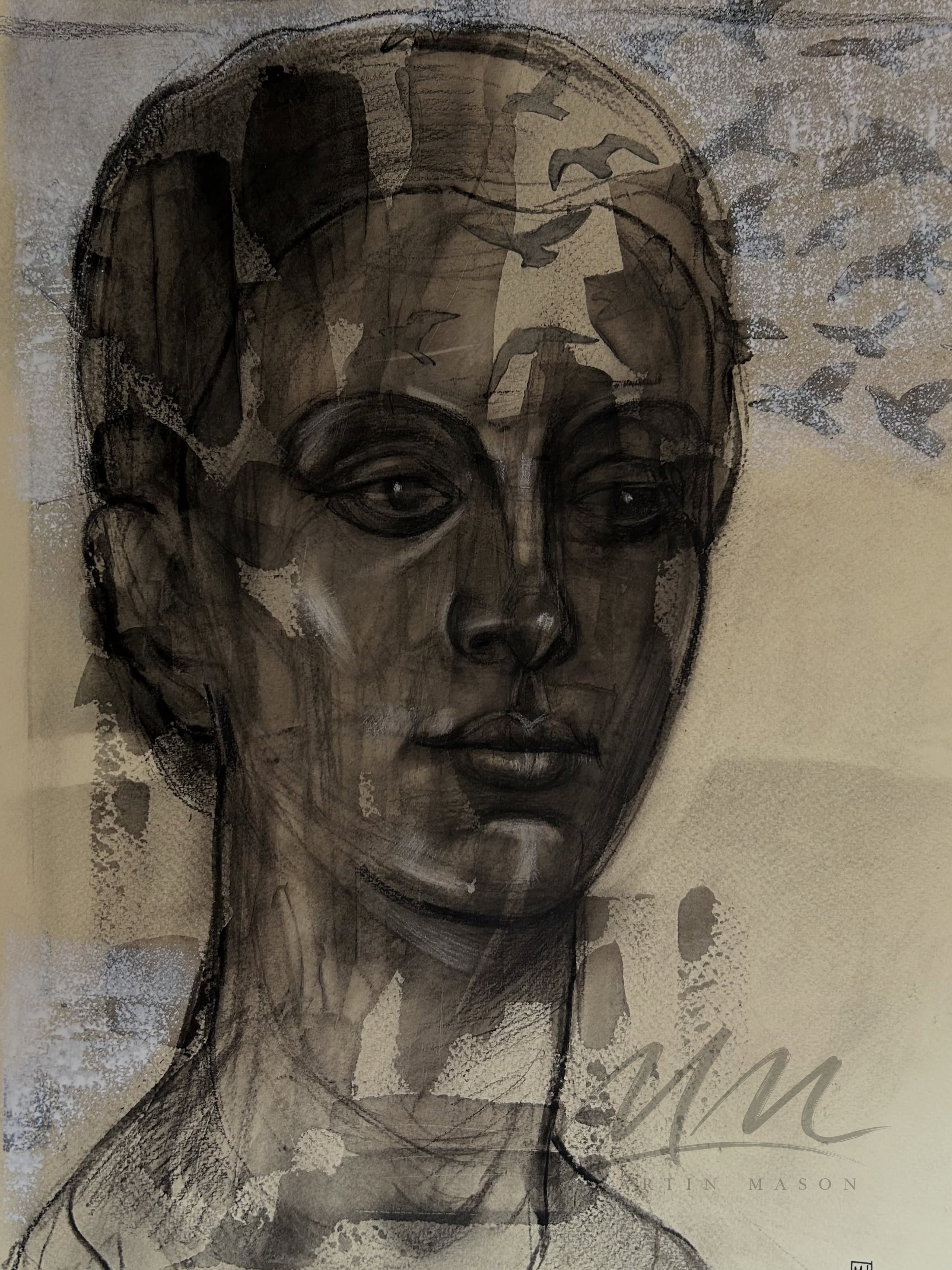 “Mixed Media Portrait Study”

Charcoal and clear acrylic gesso on paper 30 x 4...
